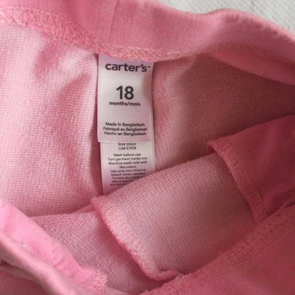 carter's comfy pink shorts 18 months baby toddler girls - Picture 3 of 7